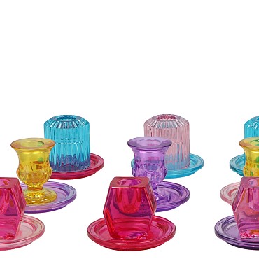 BICOLORE CANDLE H COLOR MIX ASS P/1 8,5X6,5CM NM