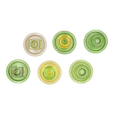 BICOLORE CANDLE H GREEN MIX ASS P/1 8,5X6,5CM