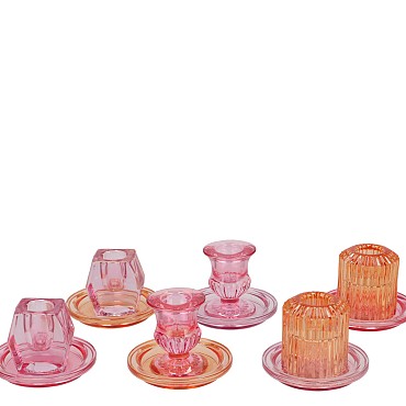 BICOLORE CANDLE H COLOR MIX ASS P/1 8,5X6,5CM