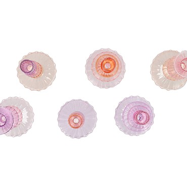 BICOLORE PRETTY PINK BUBBLES CANDLE H ASS 9X20CM NM