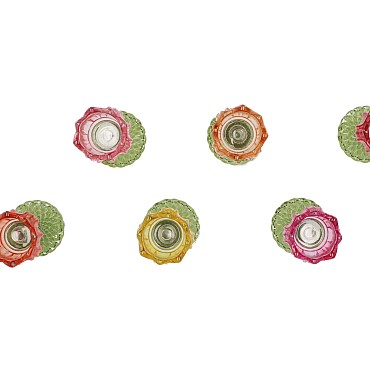 BICOLORE MULTICOLOR BLOOM T-LIGHT ASS 8X18CM