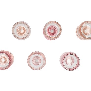 BICOLORE SWEETS PINK STRUCTURE T-LIGHT ASS 8X15CM