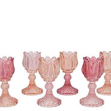 BICOLORE SWEETS PINK BLOOM T-LIGHT ASS 8X15CM