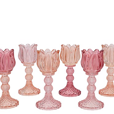 BICOLORE SWEETS PINK BLOOM T-LIGHT ASS 8X18CM