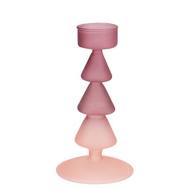 NOVA SWEETS PINK CANDLE HOLDER TRICOLOR 9X9X17CM