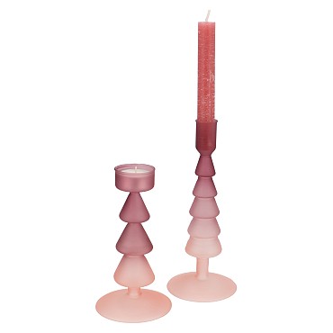 NOVA SWEETS PINK CANDLE HOLDER TRICOLOR 9X9X17CM