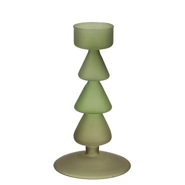 NOVA GREEN CANDLE HOLDER TRICOLOR 9X9X17CM