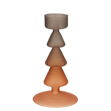 NOVA WOODS BROWN CANDLE HOLDER TRICOLOR 9X9X17CM