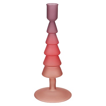 NOVA RED CANDLE HOLDER TRICOLOR 9X9X22CM