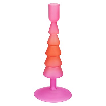 NOVA FUCHSIA CANDLE HOLDER TRICOLOR 9X9X22CM