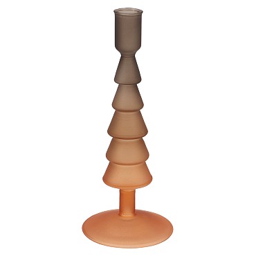 NOVA WOODS BROWN CANDLE HOLDER TRICOLOR 9X9X22CM