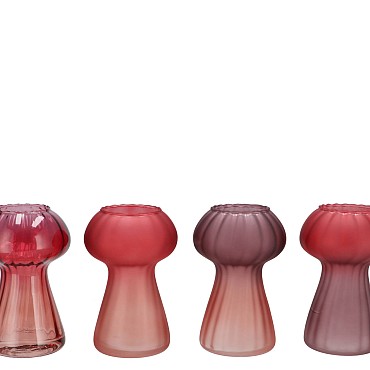 NOVA RED VASE MUSHROOM STRUCTURE TRICOLOR 11X11X18CM