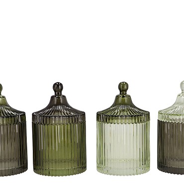 BICOLORE SUMMER GREEN MIX JARS ASS 11X17CM
