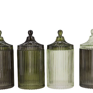 BICOLORE SUMMER GREEN MIX JARS ASS 11X22CM