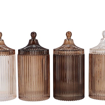 BICOLORE NATURAL BROWN MIX JARS ASS 11X22CM