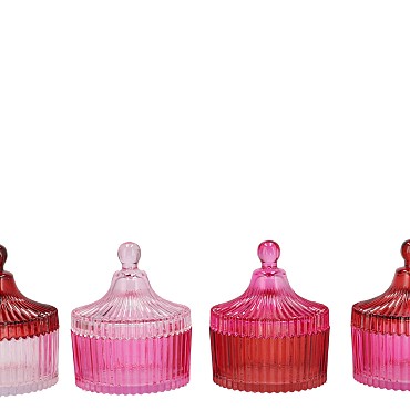 BICOLORE DUTCH PINK MIX JARS ASS 11X13CM