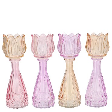 BICOLORE DREAMY PASTEL MIX TULIP VASE ASS 7X18CM