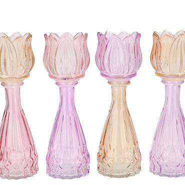 BICOLORE DREAMY PASTEL MIX TULIP VASE ASS 7X22CM