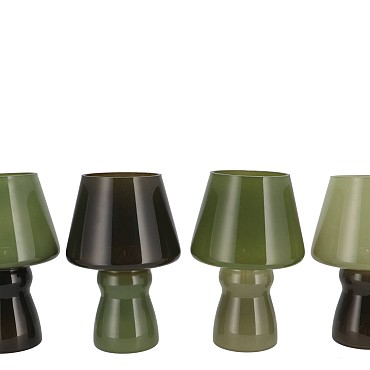 BICOLORE SUMMER GREEN MIX LED LAMP ASS 17X25CM