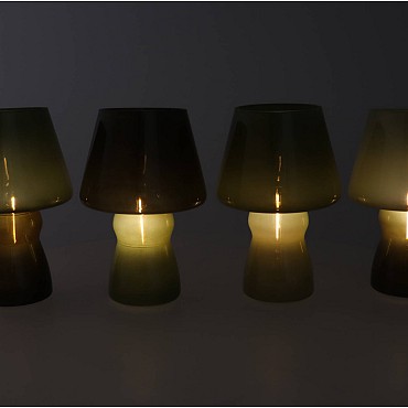 BICOLORE SUMMER GREEN MIX LED LAMP ASS 17X25CM