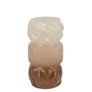 MAE COZY SAND VASE SWIRL TRICOLOR 11X11X20CM NM