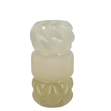 MAE NORDIC GREEN VASE SWIRL TRICOLOR 11X11X20CM