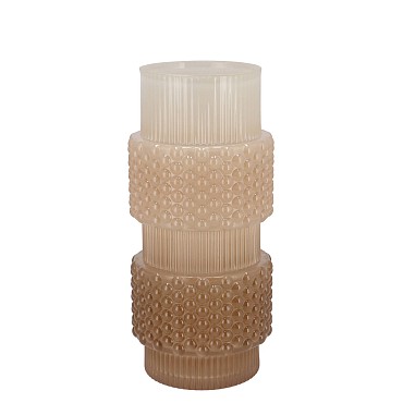 MAE COZY SAND VASE STRUCTURE TRICOLOR 12X12X26CM