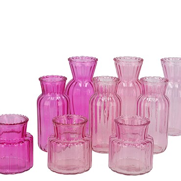 JAZZ JOLLY PINK MIX COLORED VASE ASS 7X14CM