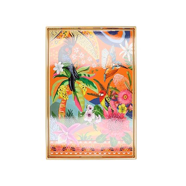 MELAMINE FULL COLOR PLATE RECTANGLE 40X26X4CM