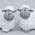 SCHAAP ZWART/WIT ASS P/1 21X12X18CM