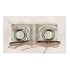 LOVE WOOD TRAY 2X BOTTLE WHITE 15X10X16CM