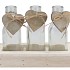 LOVE WOOD TRAY 3 BOTTLE WHITE 20X10X16CM