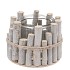 NATURE BIRCH BRANCH WHITEWASH GLASS JAR 15X12CM
