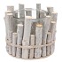 NATURE BIRCH BRANCH WHITEWASH GLASS JAR 16X14CM