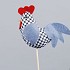 KIP PLAT O/ST BLAUW/GRIJS 9X50CM P/1