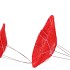 FLORISTRY BOUQUET HOLDER HEART RED 20CM