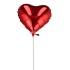 PICK BALLOON RED 18CM+ STICK P/1