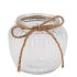 GLASS ROPE PUMPKIN RIBBED 14X13CM