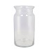 GLASS MILK BOTTLE VASE HEAVY 15X30CM