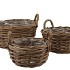 RATTAN BOWL BASKET HIGH 3PCS 40X27CM NM