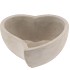 CONCRETE GREY BOWL HEART 14X6CM