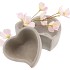 CONCRETE GREY BOWL HEART 17X8CM