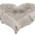 CONCRETE HEART WINGS GREY 23X21X10CM