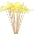PICK BIRD ON STICK YELLOW P/25 11X4X50CM