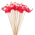 PICK BIRD ON STICK RED P/25 11X4X50CM