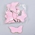 HOUTEN VLINDER ROZE 7X4CM PER 10