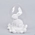 GLASBOL KONIJN WIT 8X12CM