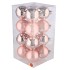 GLASS BALL SMOKEY ROSE 80MM P/16