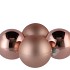 GLASS BALL SMOKEY ROSE 100MM P/4