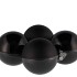 GLASS BALL COMBI BLACK 100MM P/4